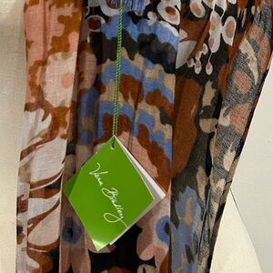 Vera Bradley Blue and Brown Abstract Pattern Scarf